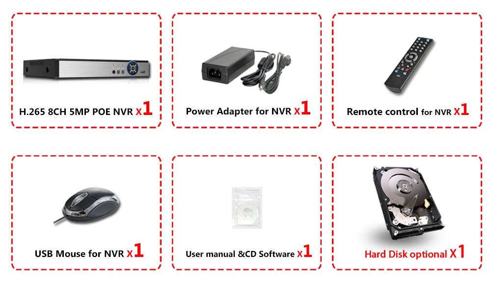 NINIVISION 4 8CH H.265 CCTV NVR 48V PoE 4 канала* 5MP/8 каналов* 5MP видеонаблюдения CCTV сетевой видеорегистратор PoE P2P ONVIF 2,0