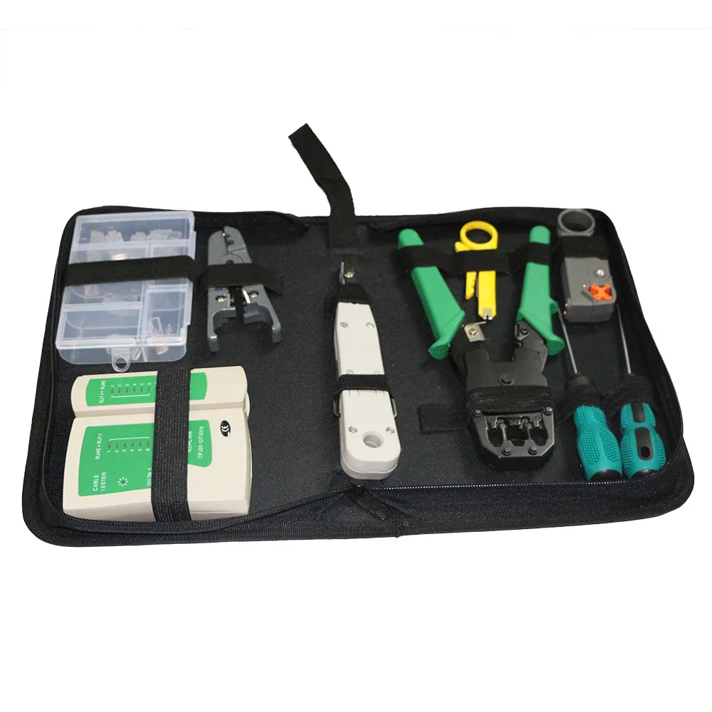 Netwerk Tools Kit Kat 5e /6 Lan Rj 45 Krimptang Cable Test Kabel
