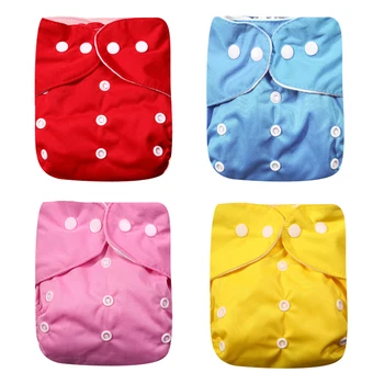 

New 4pcs/set Washable Eco-Friendly Cloth Diaper Adjustable Nappy Reusable Cloth Diapers Fit 0-2 Years 3-15kg Baby Child