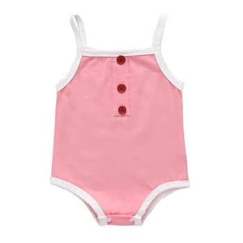 

Summer Newborn Infant Baby Boys Girls High Quality Jumpsuit Costume Solid Rompers Bodysuits Ribbed Clothes Outfits