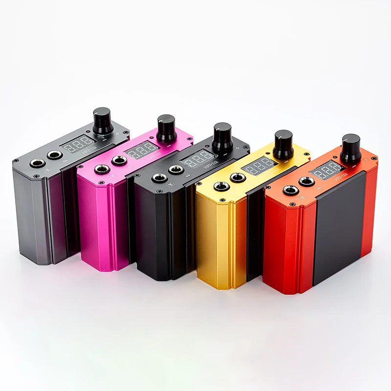 

Eazy to carry LCD screen Mini Professional Tattoo Power Supply Black /Red/Gold Motor Power Supply For Rotary Tattoo Machine Gun