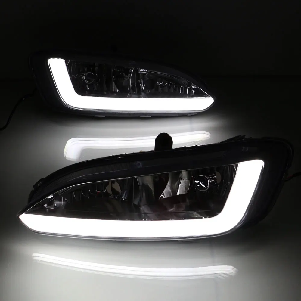 Дневные ходовые огни светильник DRL для Hyundai Santa fe 2013 2014 2015 левой и правой стороны