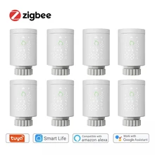 TUYA SMART ZIGBEE – Vanne de radiateur thermostatique programmable, actionneur TRV, contrôleur de température, support Alexa