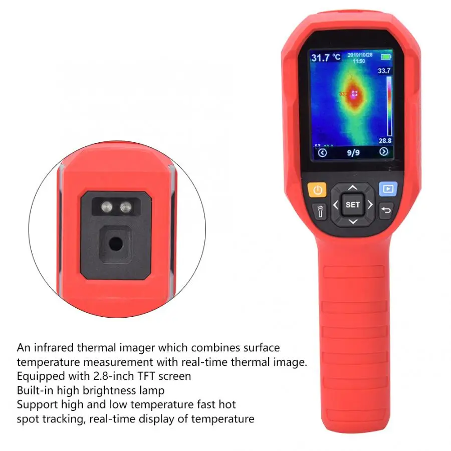UNI-T UTi165A ручной Профессиональный Тепловизор Инфракрасный Тепловизор камера цифровой термометр