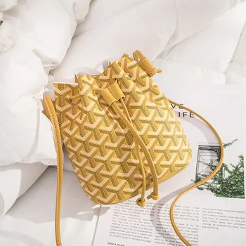 

Women's One-Shoulder Printing Bucket Bag 2020 Spring and Summer Korean-Style All-match New Messenger Phone C