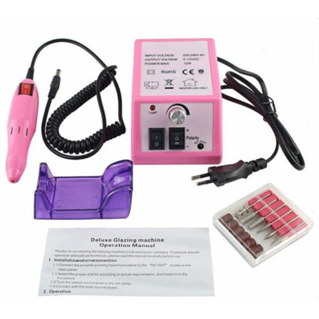 

EU/US Plug Electric Nail Drill Nail Equipment Manicure Machine Tools Pedicure Acrylics Milling Nail Art Drill Pen Machine Set