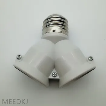 

1pcs white fireproof material converter socket conversion bulb base E27 lamp holder converter
