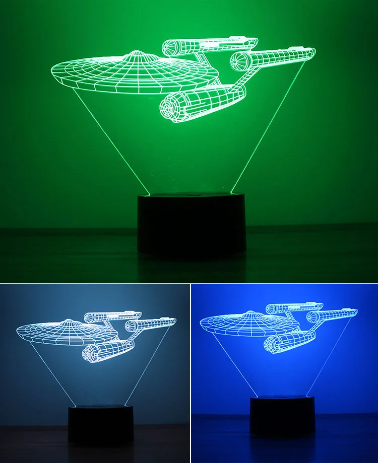 Светодиодный ночник 3D с питанием от USB настольный светильник сенсорным ключом