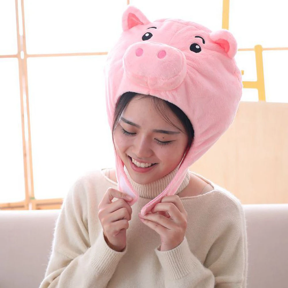 Cute Panda Animal Earflap Beanie Cap Hat Head Ear Warmer Cosplay Photo Props gift for children Costume Warm Fluffy Cosplay