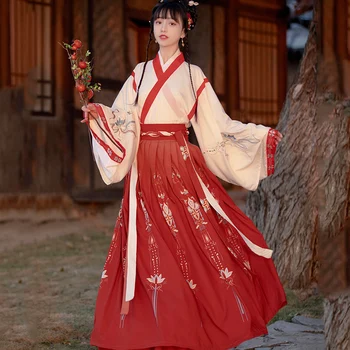 

Hanfu Dress Chinese Ancient Costume Traditional Folk Dance Princess Fairy Dress Dynasty Hanfu Stage Performance Clothes DL5317