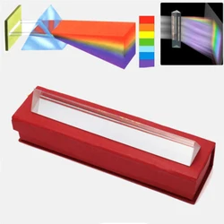 200x30x30x30mm Triangular Prism Optical Prisms Glass Physics Teaching Refracted Light Spectrum Children Students Present