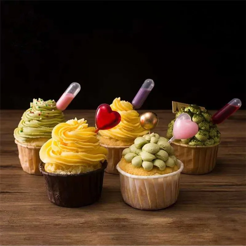 Mini Pipettes jetables de 4ml pour Cupcakes crème glacée en plastique à  presser Pipettes de transfert compte-gouttes Macaron décor de gâteau en  peluche 50 pièces - AliExpress