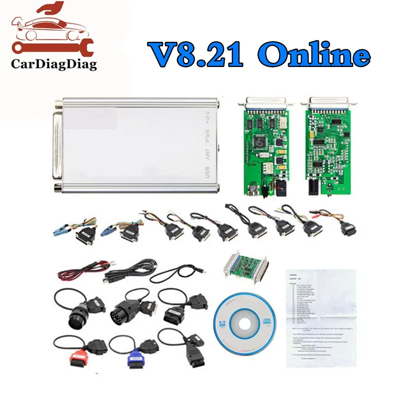 Онлайн CarProg 8 21 полный комплект адаптер авто ECU чип инструмент для тюнинга и