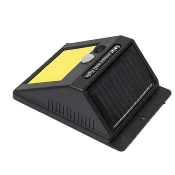 

Solar wall light 48COB light control waterproof 1200mAh Solar charging human sensor light One click play button