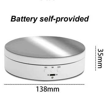 

360 Degree Round Rotating Turntable Display Stand Photography Accessories Studio Shooting Photo Backdrop Stand