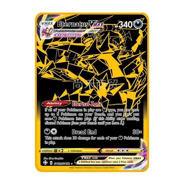 27 Styles Pokemon Metal VMAX Eternatus Charizard Pikachu Venusaur Toys Hobbies Hobby Collectibles Game Collection Anime Cards 1