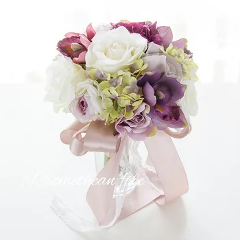 

Simulation Silk Bridal Bouquet Korean Married Wedding Holding Flowers Wedding Photography Non-Flowers Home Decorative