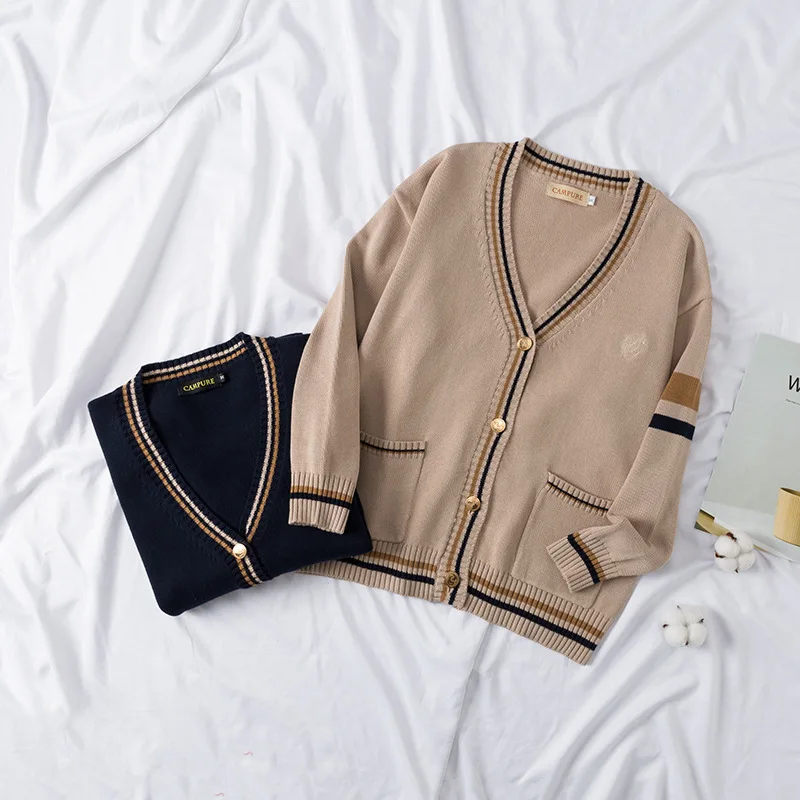School JK Uniform Sweater Coat Anime Cosplay Costumes Knitting Cardigan Outerwear Long-sleeved For Girls And Boys |