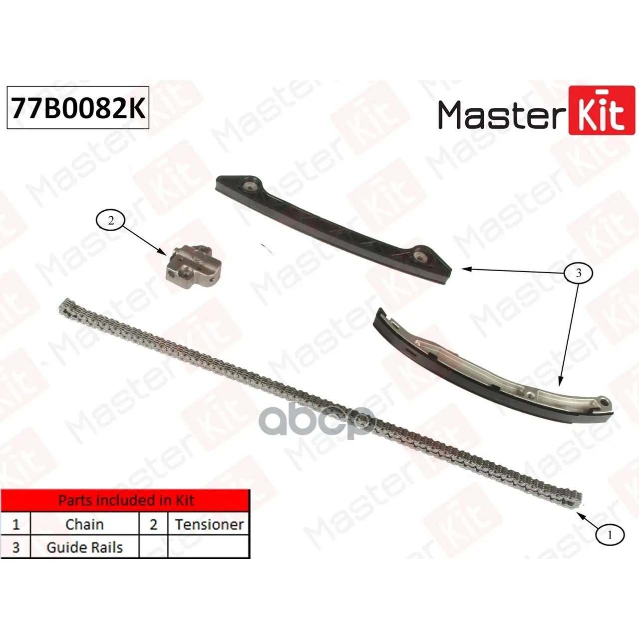Комплект Цепи Грм Mazda:6 L3c1 02- MasterKit арт. 77B0082K