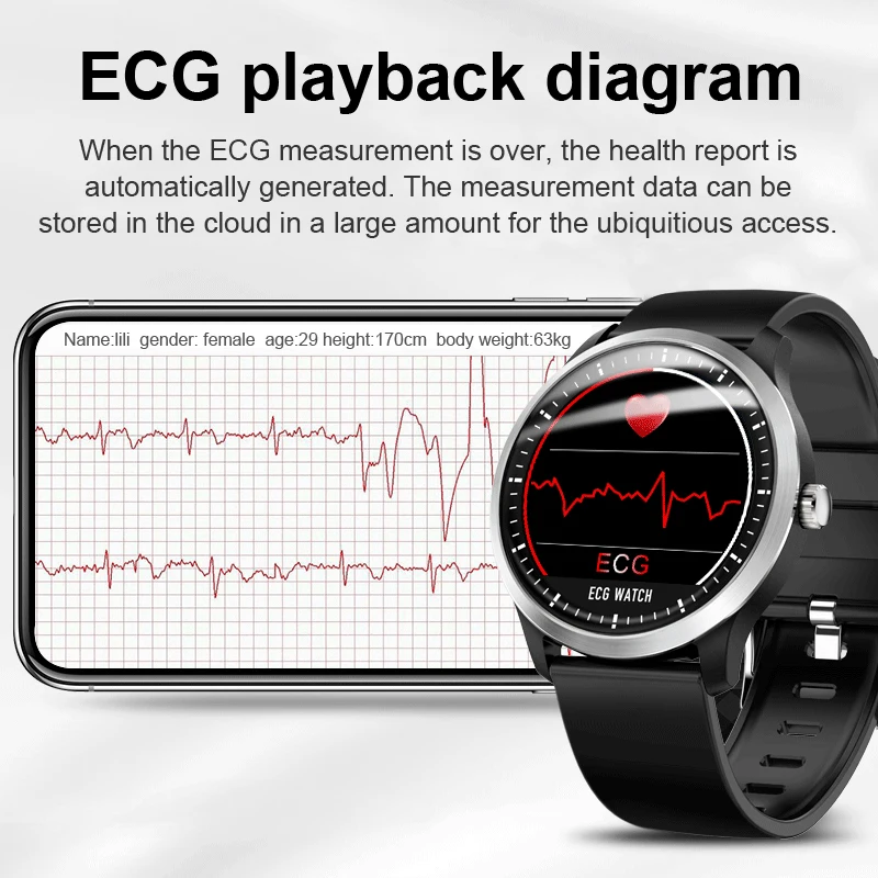 N58 умный Браслет ECG+ PPG Смарт-часы для мужчин IP67 Водонепроницаемый фитнес-трекер монитор сердечного ритма кровяное давление спортивные наручные часы