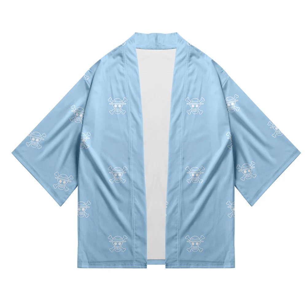 One Piece Japanese Kimono new print Luffy Cardigan Cosplay Shirt Summer Kawai One Piece Kimono cardigan samurai costume clothing