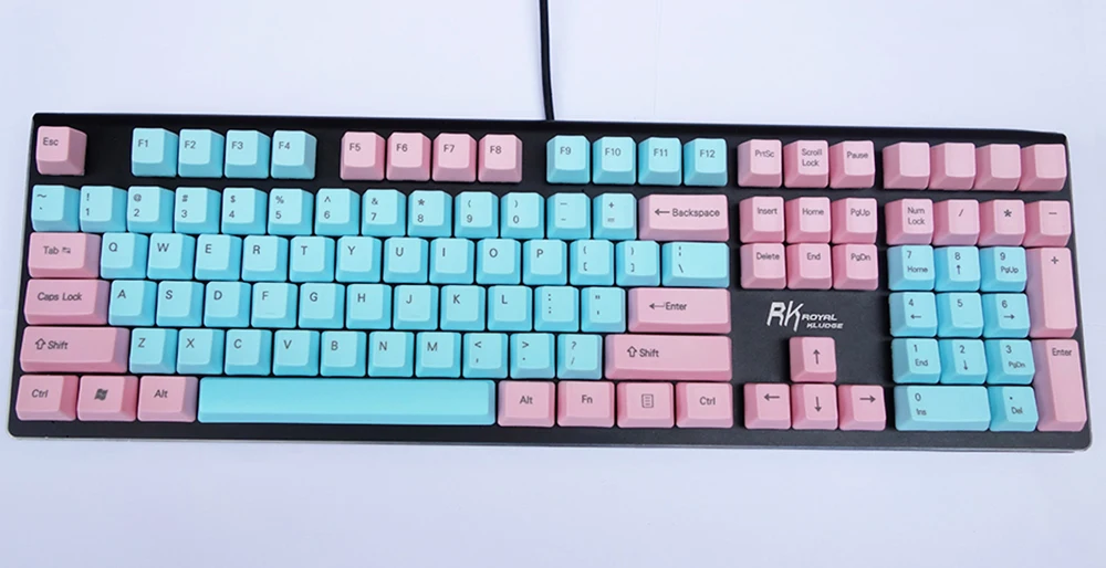 NPKC OEM PBT клавиши синий розовый смешанный ANSI раскладка опция 61 87 108 для Cherry MX