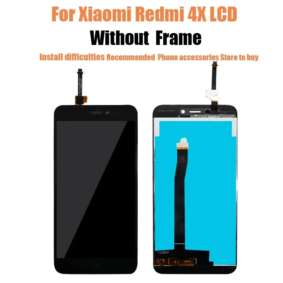 AAAA ЖК для Xiaomi Redmi 4x экран дисплей дигитайзер сборка Замена ЖК для Xiaomi Redmi 4x Pro Prime экран - Цвет: Black Without Frame