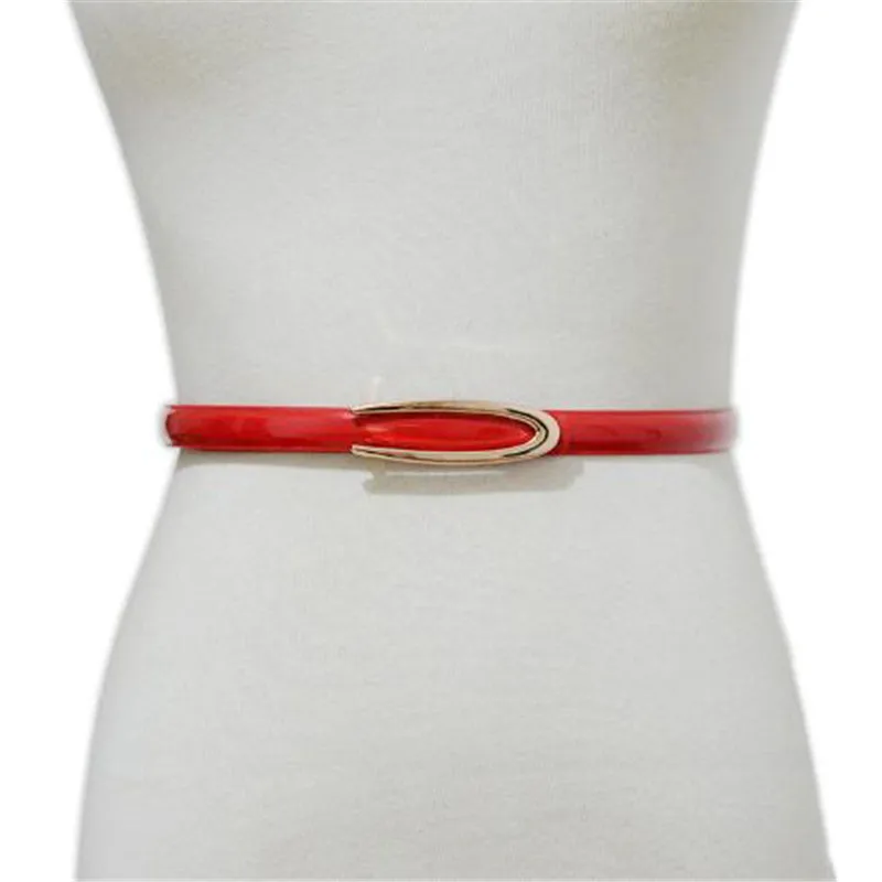 

New Design Belts Thin Adjust Belt Female PU Leather Dress Cummerbunds Women Waistbands Metal Buckle Lady