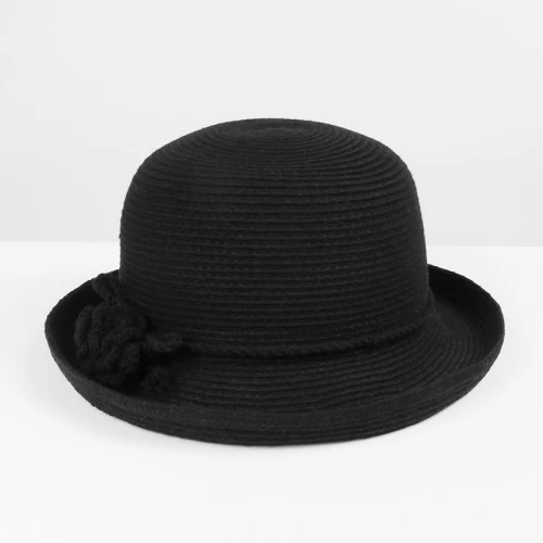 Черный H753 женская шляпа Fedoras, Осень-зима, высокое качество, модная шерстяная шапка для женщин, простая, с коротким козырьком, в британском ретро стиле, для церковных покупок - Цвет: Черный