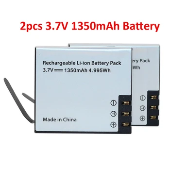 

2Pcs/Set 3.7V 1350mAh Rechargable Li-ion Battery For SJ4000 for EKEN H9 H9R H3 H3R H8PRO H8R SJ4000 SJCAM SJ5000 M10 SJ5000X