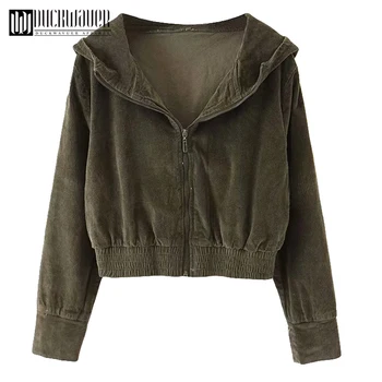 

Duckwaver 2020 women's jacket coat fashion hoodie long sleeves winter jacket women solid Lined thick Parka zipper coat clothes