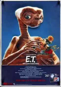 

E.T. ET Vintage Movie SILK POSTER Decorative painting 24x36inch 02