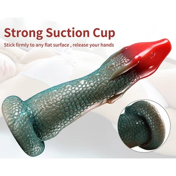 Small Green Dragon Animal Scale Dildo Female Masturbation Dildo Toy 2
