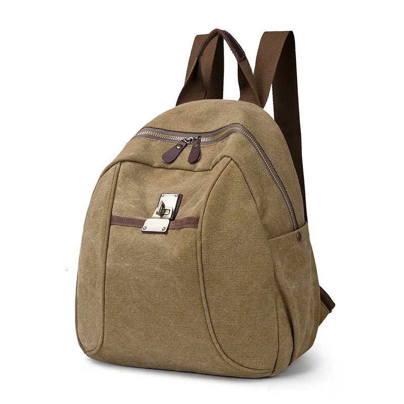 

Double Shoulder Bag Lady Retro Canvas Bag Lady Leisure Backpack Outdoor Travel Computer Schoolbag