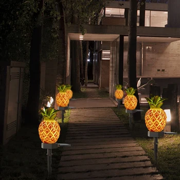 

Solar LED Lawn Lamp Cactus Pineapple Shape Spike Light LED Outdoor Lawn Light Decorative Ground Plug Lamp For Garden