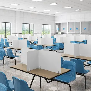 

50x30cm Desk Partition Board Dining Table Isolation Baffle Acrylic Separation Baffle Counter Achieve Everyone Separate To Work
