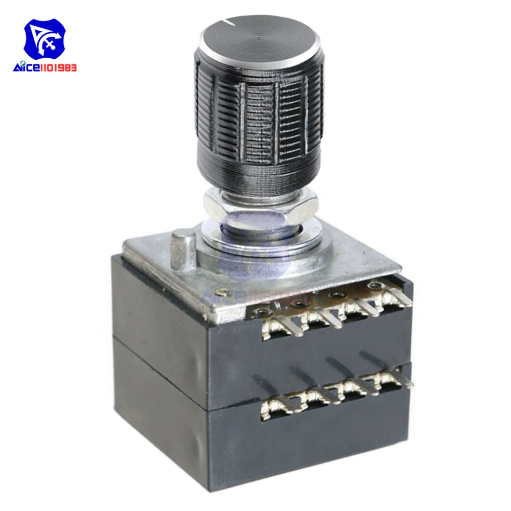 

Rotary Potentiometer 100K LOG ALPS RH2702 Audio Volume Control Pot Stereo W Loudness L with Potentiometer Knob Dia. 6mm Shaft