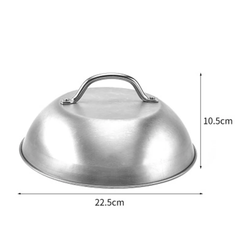 Food Cover Stainless Steel Steak Cover Thicken Western Restaurant Western Food Cover Hand Handle Steak Hemispherical