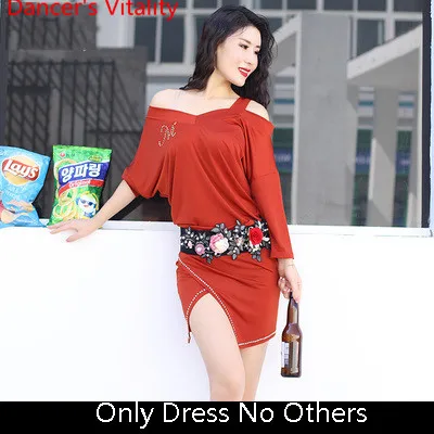 Dress as Photo Одежда для танца живота; сезон осень-зима; Новинка; сексуальное платье; одежда для индийских танцев; одежда для начинающих - Color: Dress as Photo