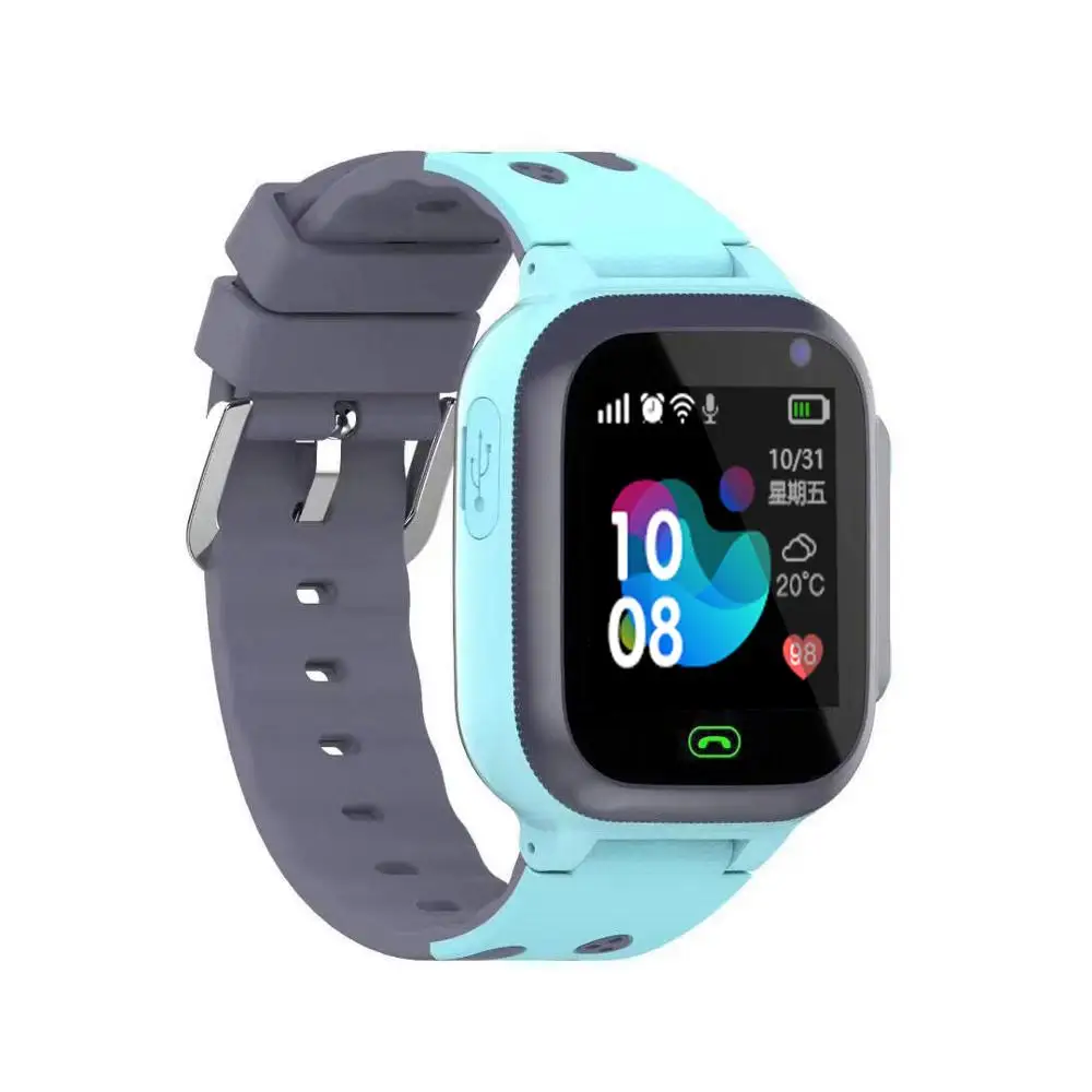 LIGE New Children Smart Watch Kids IP67 Waterproof LBS Positioning Voice Call Anti-lost Baby smartwatch SOS emergency call - Цвет: Blue