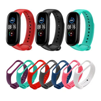 

For Xiaomi Mi Band 5 Strap Silicone Wristband Replacement Soft TPU Strap for mi bend5 Bracelet for xiaomi miband 5 Wrist Strap