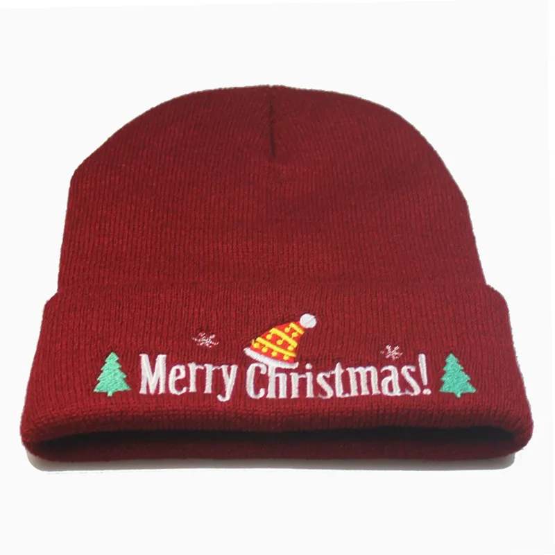 3 Merry Christmas вязаная шапка с вышивкой Новая модная толстовка с капюшоном для мужчин и женщин осенний зимний теплый свитер для улицы - Цвет: 3