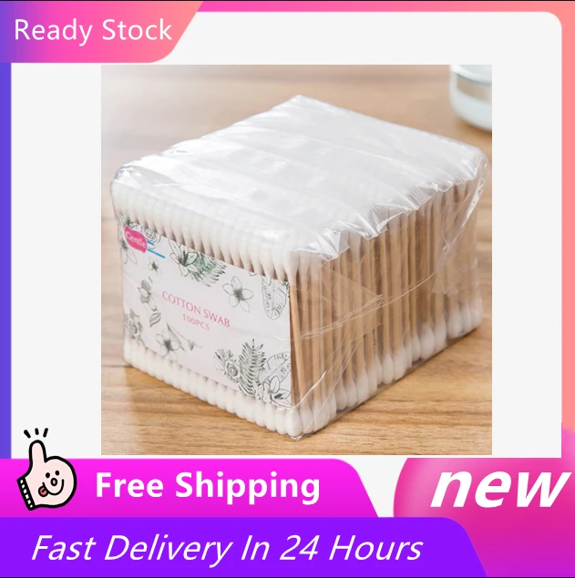 500pcs Double Head Cotton Swab Women Makeup Cotton Buds Tip For Wood Sticks Nose Ears Cleaning Health Care Tools 25pcs disposable cotton swab cosmetics permanent makeup health medical ear jewelry clean sticks buds tip cotton head swab