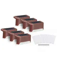 1/4/6 шт Солнечный Путь Лестница открытый светильник Водонепроницаемый IP55 Солнечный Мощность забор светильник двор путь забор настенный светильник