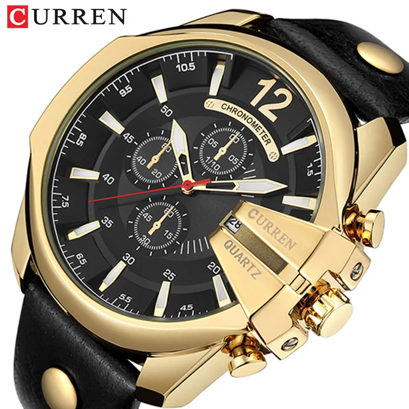 Relogio Masculino 2020 CURREN Мужские часы Топ люксовый бренд мужские Кварцевые Золотые reloj