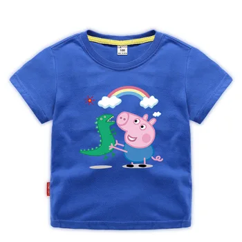 

Peppa Pig T-shirt Kid Clothes Baby Kids Children Chase Rocky Short Sleeve Toy Plus Dolls Costume High Quality 8-11 Years Summer