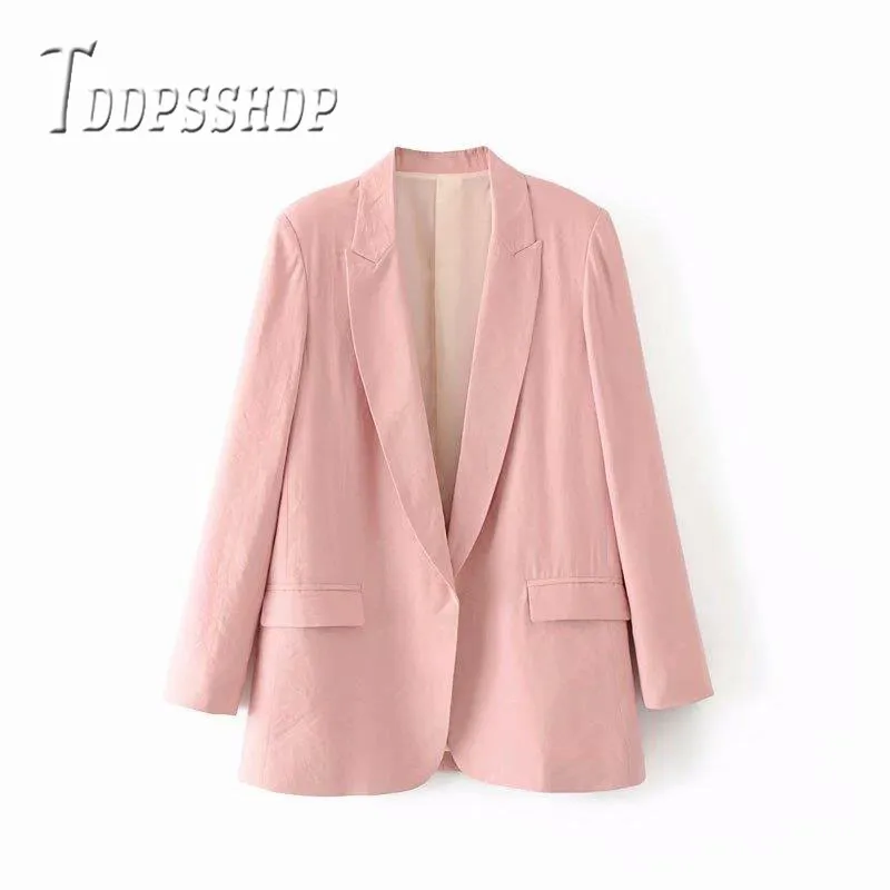 price cut  2019 Office Lady Lapel Women Coat Elegant Formal Autumn 3 Colors Can Choose Female Jacket