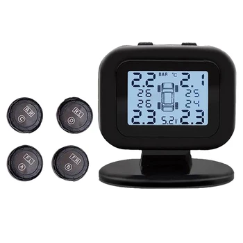 

Tire Pressure Monitoring System Smart LCD Display with 4 External Tmps Sensors