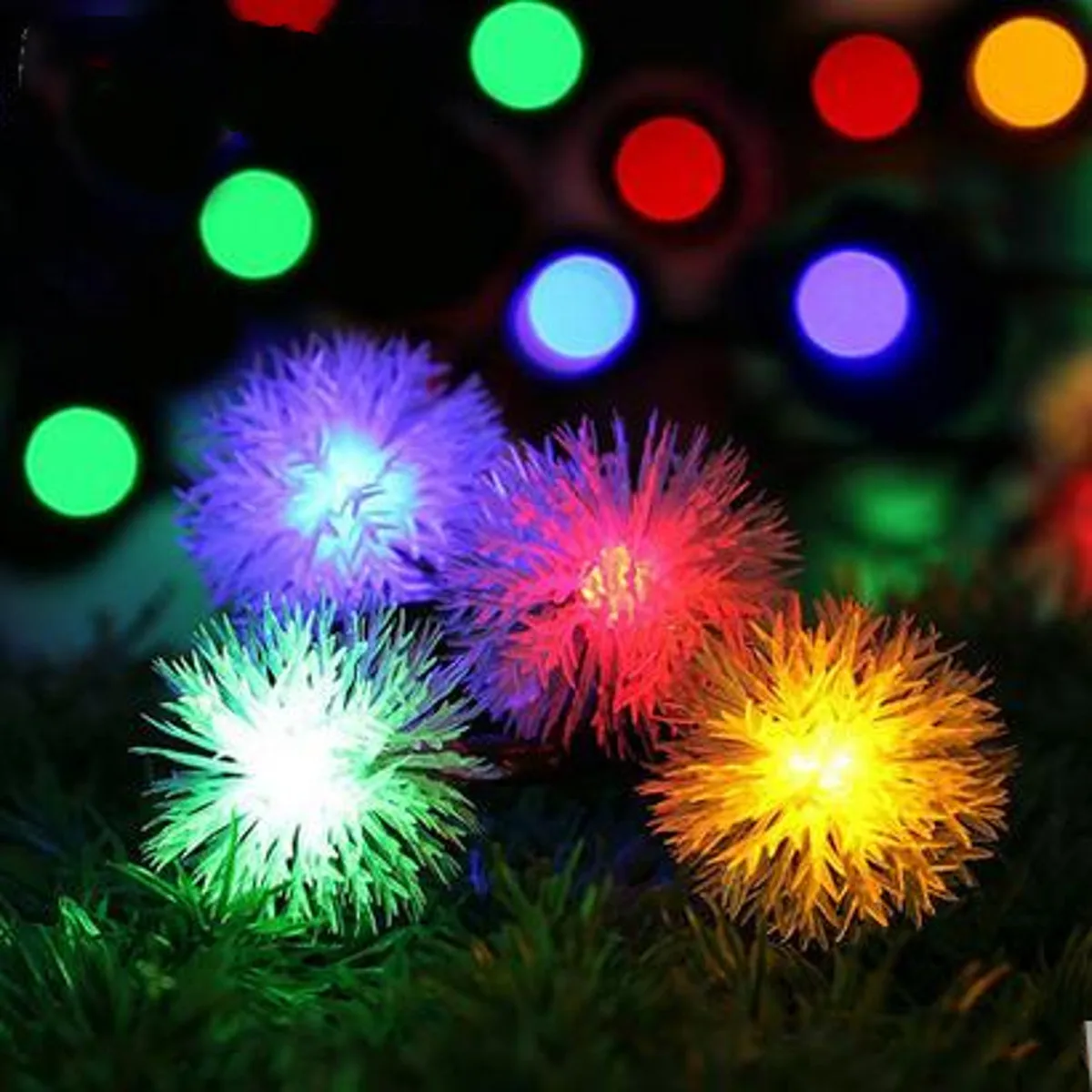 

Solar Power String Lights LED Outdoor Garden Lamp Snow Ball LED Fairy String Lights Wedding Christmas Party Decoration