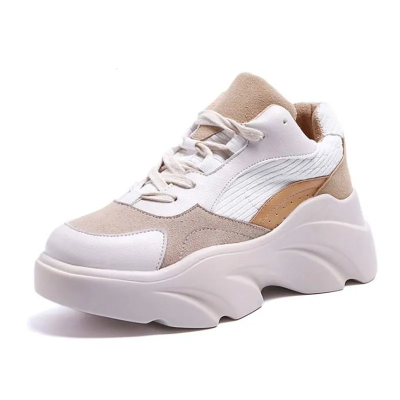 Женские кроссовки на толстой подошве; повседневная обувь на платформе; сезон осень; Tenis Basket zapatillas mujer; прогулочная обувь; Размеры 35-40